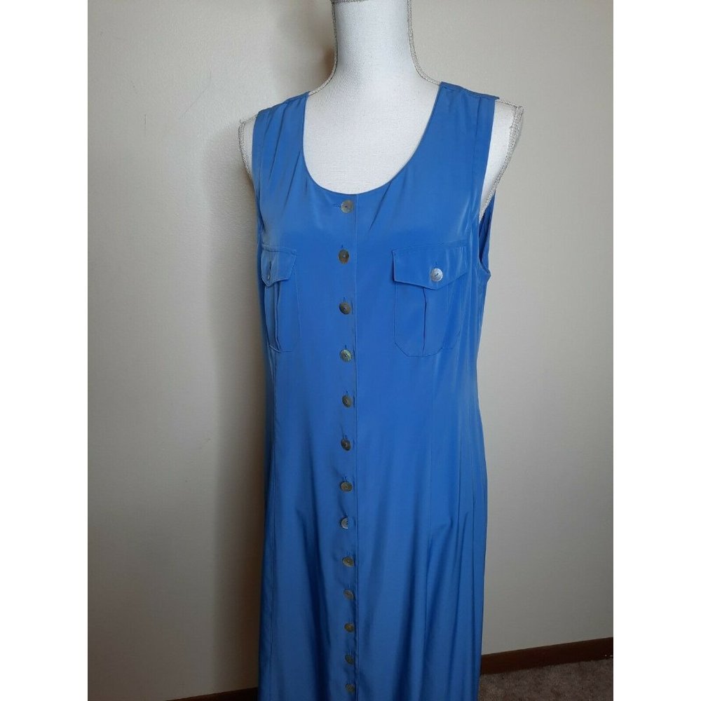 Reflections Vtg 90s Women’s Blue Jumper Dress 12